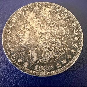 1882 Morgan Silver Dollar | 90% Silver | Heavily Worn | 26.5g
